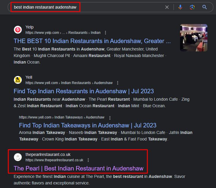 indian restaurant in audenshaw