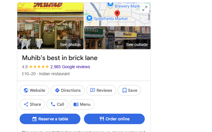 Reviews of after working on Muhib Indian Restaurant Review After